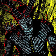 an example of an Black style image generated in MidJourney using the prompt with the --sref 35388353, ranked 30th among the user favorites on this website.